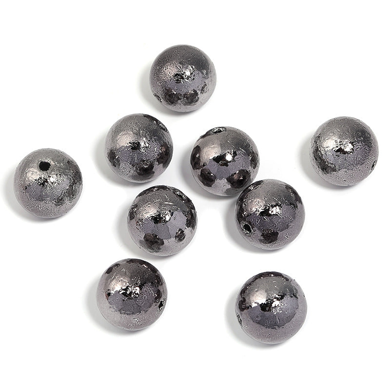Plated Bubblegum Beads 20mm Wrinkled Foil Finish Mixed Colors 50pcs 8