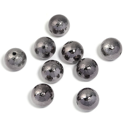 Plated Bubblegum Beads 20mm Wrinkled Foil Finish Mixed Colors 50pcs 8