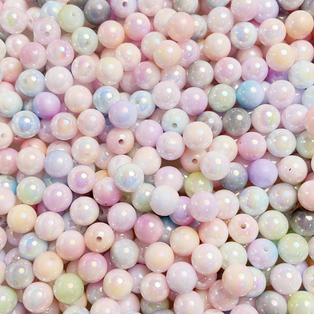 Pearl Round Acrylic Beads 6-10mm Dual Color Gradient Imitation Pearl 3