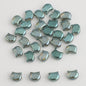 Plating Flat Cat Head Glass Beads 8mm x 10mm Iridescent Colors 30pcs 14