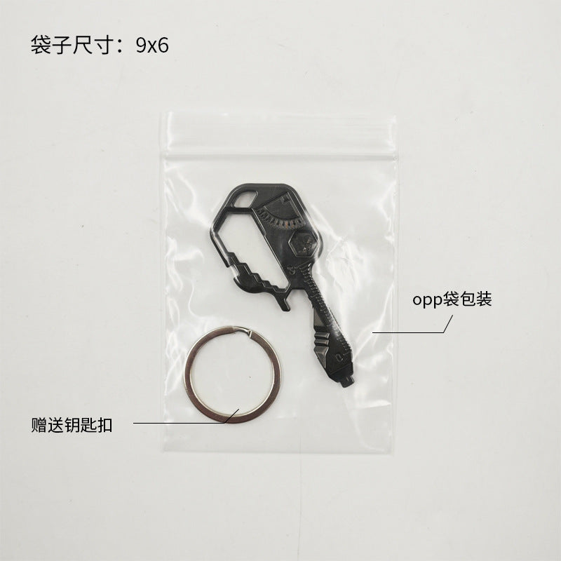 Multifunctional Stainless Steel Tool Keychain 70mm 2pcs 3