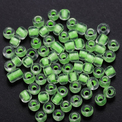 Glow In The Dark Seed Glass Beads 3mm Multicolor Stripes 1800pcs 29
