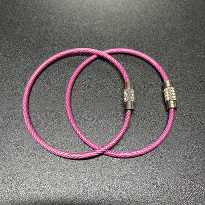 PVC Coated Wire Key Rings Colorful Durable 15cm 20pcs 13