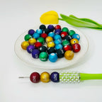 Rubberized Matte Painted Love Word Acrylic Beads 16mm 50pcs 2