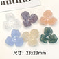 Three-Petal Flower Acrylic Beads 23mm Translucent Mixed Colors 100pcs 2
