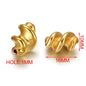 Stainless Steel Twist Metal Beads 8-11mm Color Retaining 5pcs 8