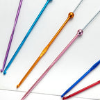 Beadable Crochet Hooks Metallic Slim Polished 3.0mm to 6.0mm 2