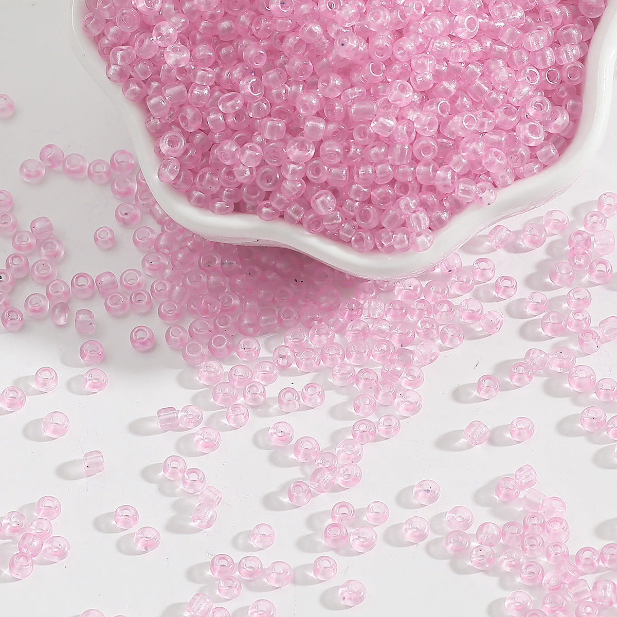 Transparent Seed Glass Beads 4mm Clear Sparkle 150pcs 9