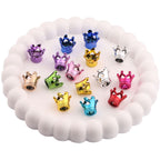 Plating Crown Acrylic Beads 15mm Colorful Mixed 100pcs 3