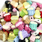 Beer Cup Metal Beads 11mm Hand Painted Enamel Alloy 10pcs 6