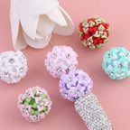 Embellished Bubblegum Beads 22mm Gradient Six Petal Flower Cluster 5pcs 3