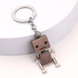 Alloy Robot Keychain Vintage Zinc Alloy Blocky Design 2