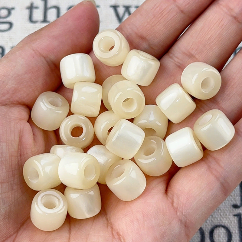 Gradient Color Resin Barrel Beads 10mm Chunky Navy to Sky Blue 10pcs 3