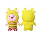 Silicone 3D Focal Beads Cartoon Bee Loop Design 20pcs