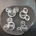 Clear Fillable Mickey Head Acrylic Beads 38mm 5sets 3
