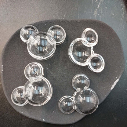 Clear Fillable Mickey Head Acrylic Beads 38mm 5sets 3