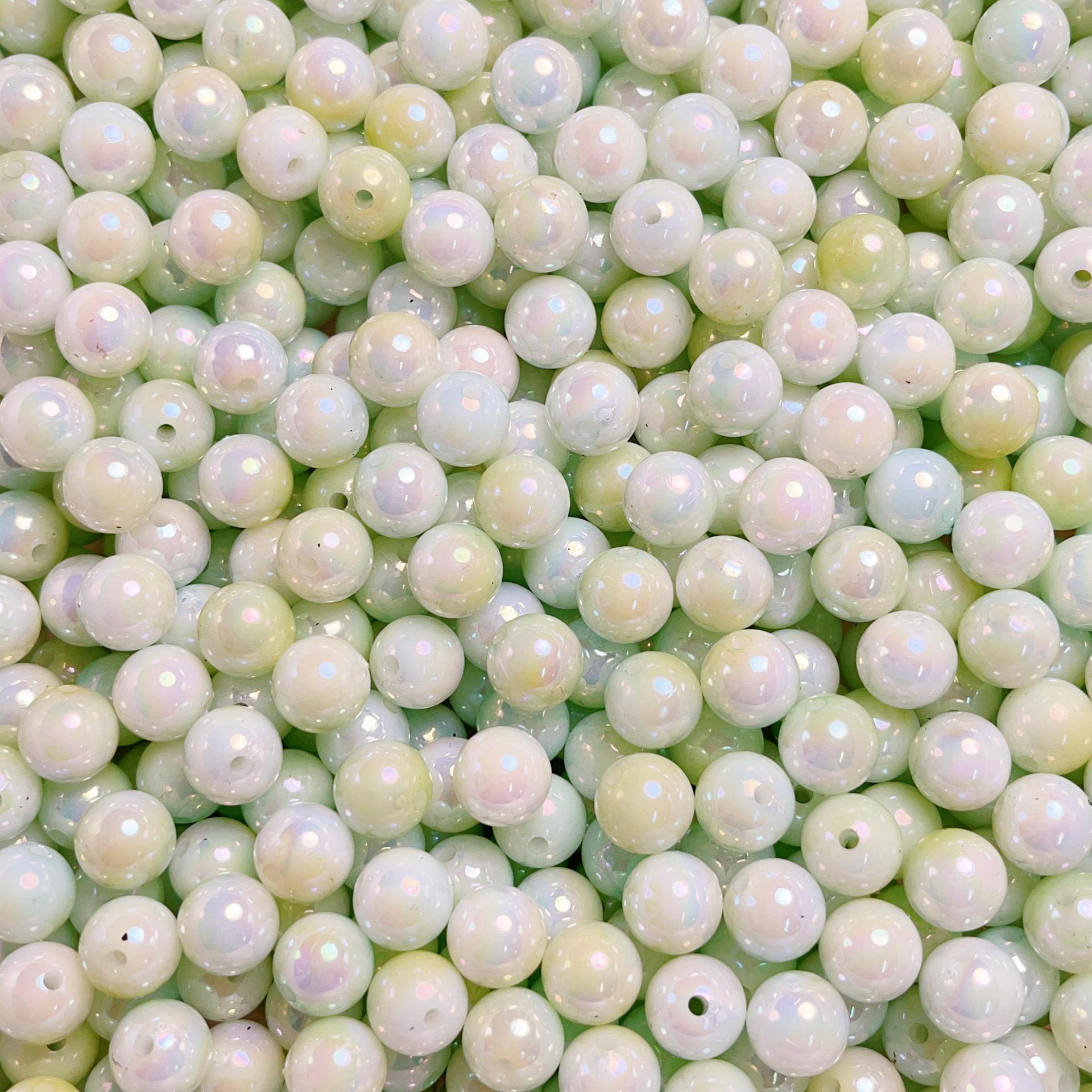 Pearl Round Acrylic Beads 6-10mm Dual Color Gradient Imitation Pearl 5