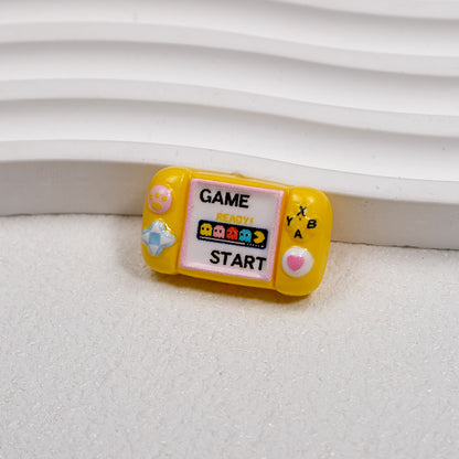 Printed Square Acrylic Beads 25mm Game Console Design 10pcs 15