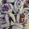 Plating Flat Heart Acrylic Beads Glossy Demon Hunters 50pcs 3