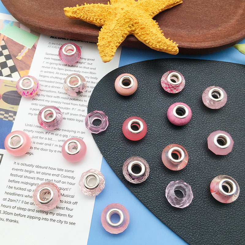 Resin Spacer Beads Pink Tone 40pcs 2