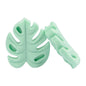 Silicone Focal Beads Leaf Soft Veined Upright Design 20pcs 10