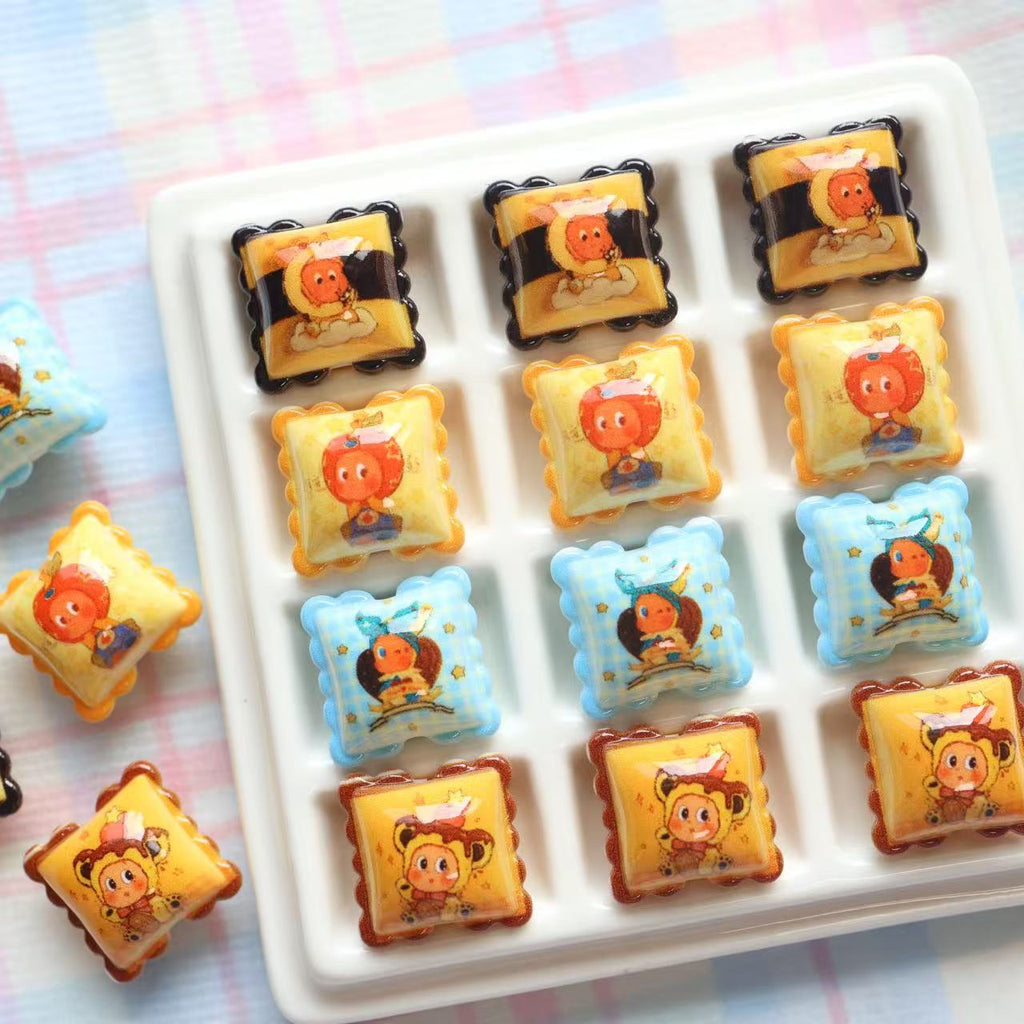 Cute Twinkl Pillow Acrylic Square Beads 19mm Colorful Mixed 20pcs
