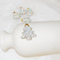 Polymer Clay Christmas Tree Rhinestone Beads 27mm Pre-Lit 2pcs 4