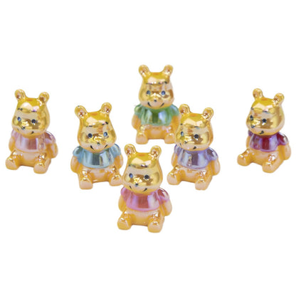 3D Adorable Winnie The Pooh Resin Beads 23mm Glossy Mixed Colors 10pcs 5