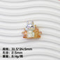 Nine Tailed Fox Resin Beads Glossy White Pastel Tails 8pcs 7