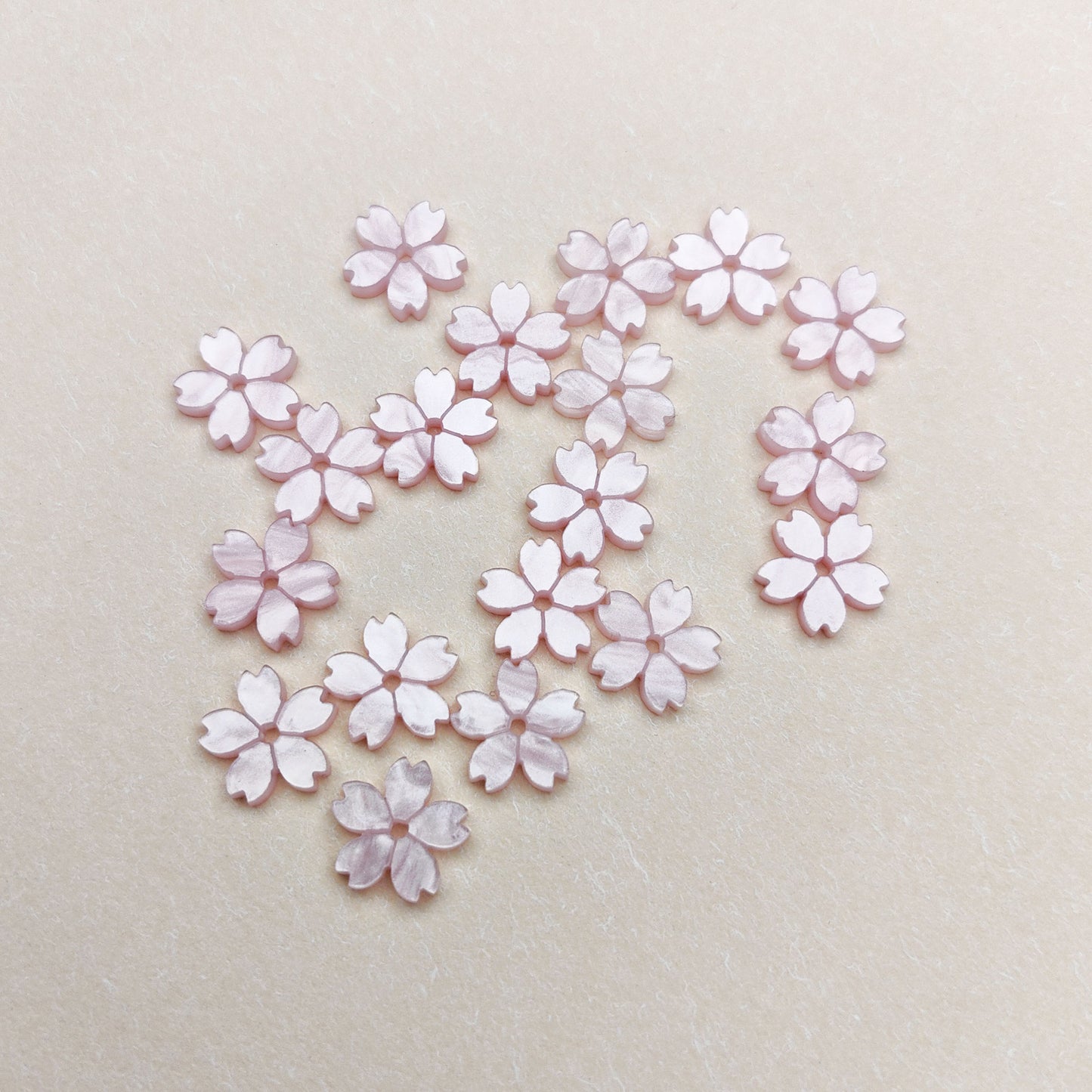 Cherry Blossom Acrylic Beads 10mm Translucent Colorful 30pcs 7
