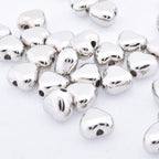 Chunky Heart Acrylic Beads 6mm Glossy KC Gold CCB Plastic 200pcs 2