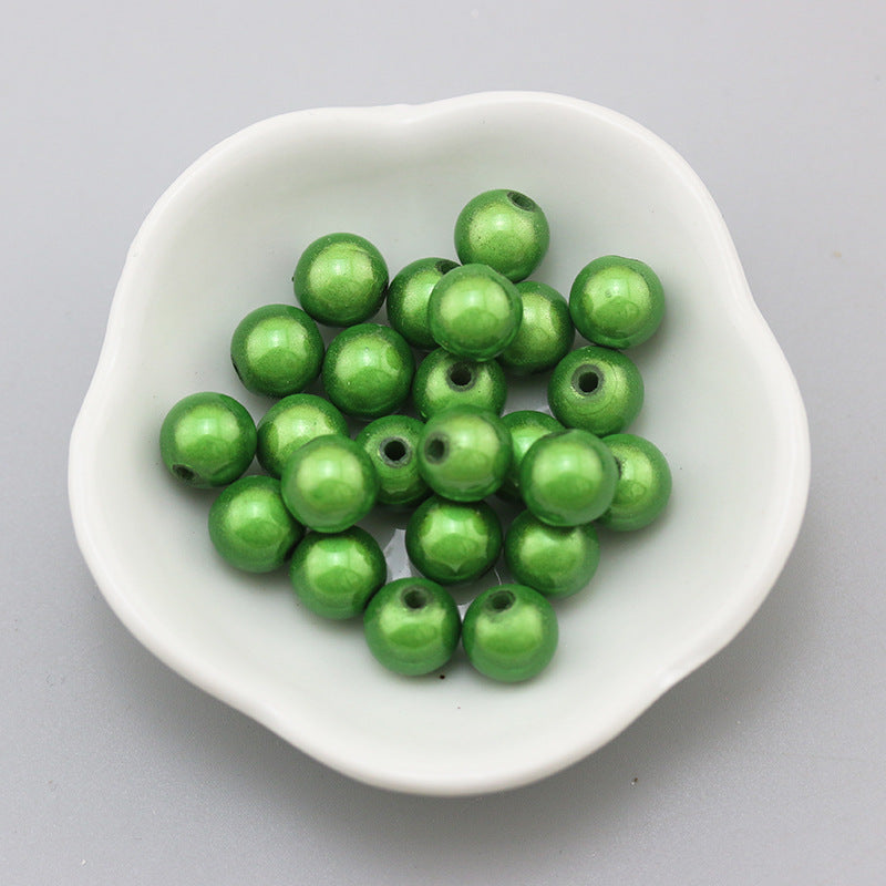 Glossy Metallic Round Acrylic Beads 10mm Colorful Assorted 50pcs 10