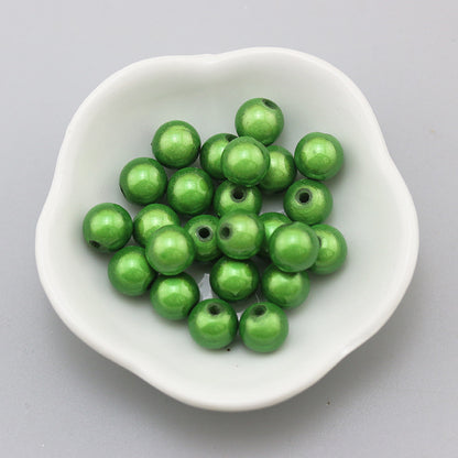 Glossy Metallic Round Acrylic Beads 10mm Colorful Assorted 50pcs 10
