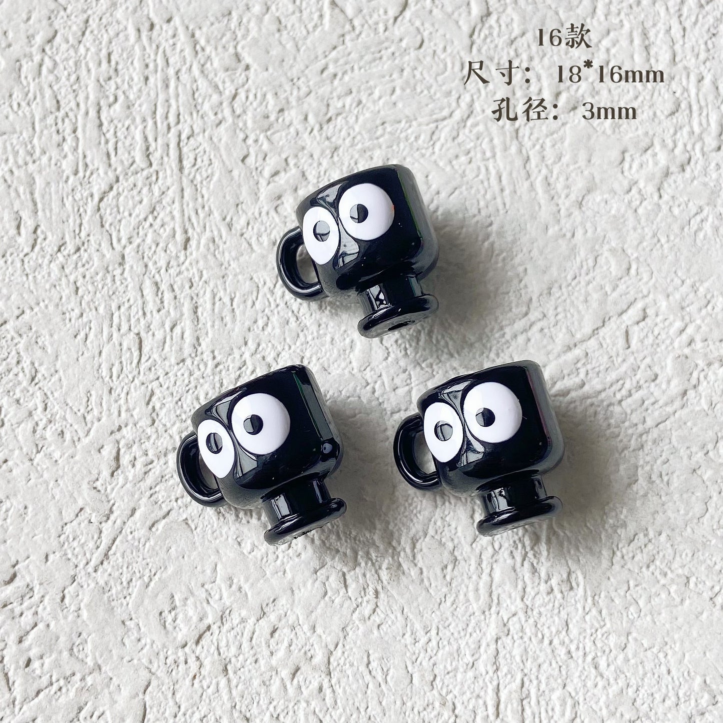 Personification Cup Acrylic Beads 18mm Enamel Glossy 6pcs 18