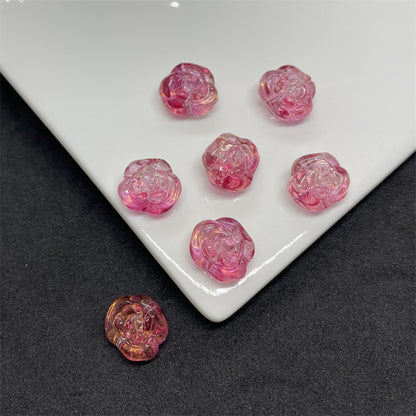 Czech Glass Beads Rose 12mm Soft Purple Pink 100pcs 11