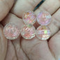 Plating Faceted Acrylic Beads 16mm Iridescent Mixed Colors 100pcs 10