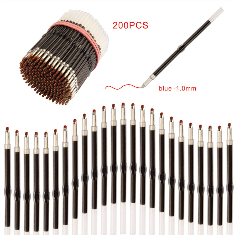 Beadable Pen Refills Gel and Ballpoint Black Blue Red 200pcs 6