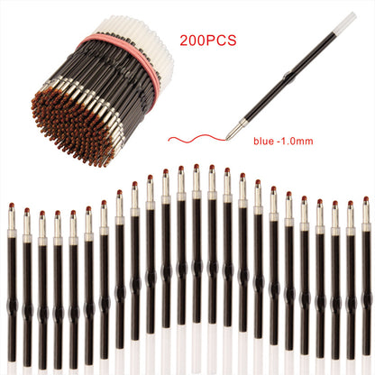 Beadable Pen Refills Gel and Ballpoint Black Blue Red 200pcs 6
