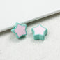 Painted Star Acrylic Beads 16mm Two-Color Enamel Glossy 20pcs 14