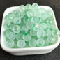 Frosted Round Glass Beads 8mm Pastel Matte Colors 50pcs 11