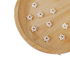 Alloy Star Spacer Beads 7mm Tibetan Style 100pcs 5