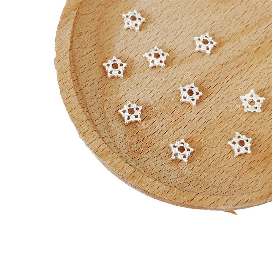 Alloy Star Spacer Beads 7mm Tibetan Style 100pcs 5