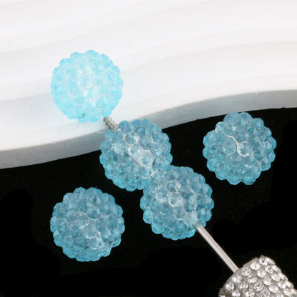 Transparent Glow In The Dark Resin Bubblegum Beads 16mm Textured 20pcs 7