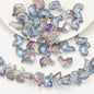 Plating 3D Dolphin Glass Beads 11x16mm Iridescent Colors 30pcs 8