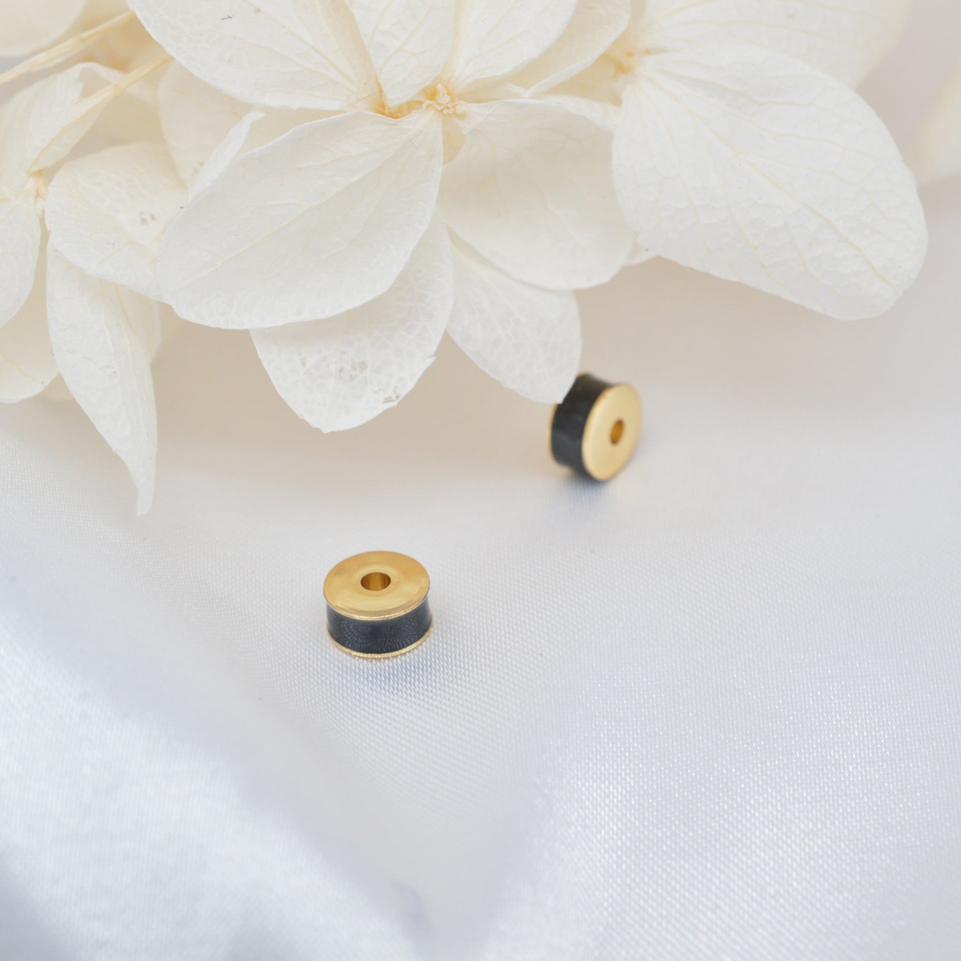 Brass Round Spacer Beads 6mm Colorful Enamel 10pcs 3