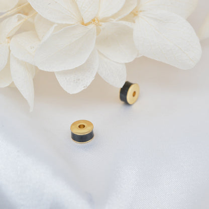 Brass Round Spacer Beads 6mm Colorful Enamel 10pcs 3