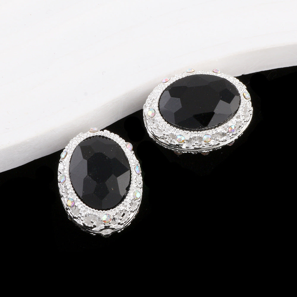 Double-Sided Heart Rhinestone Beads 22mm Alloy Encrusted 10pcs 20