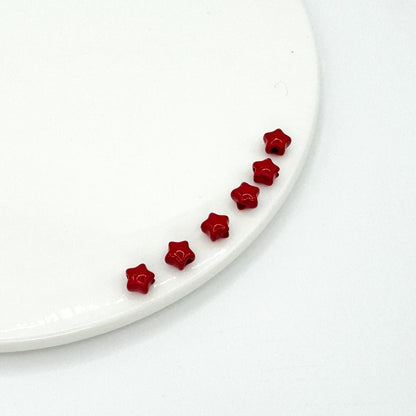 Star Metal Beads 5mm Baking Painted Colorful Finish 40pcs 17