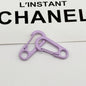 Colorful Clip Shaped Zinc Alloy Keychain Hooks 31mm 20pcs 12