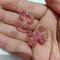 Glow Bow Acrylic Beads 19x27mm Glitter Filled Glow in the Dark 100pcs 9